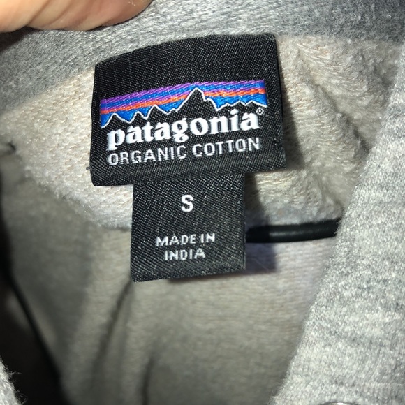 Patagonia Full Zip Sweater Hoodie Organic Cotton small color block sweatshirt​ - Picture 4 of 6